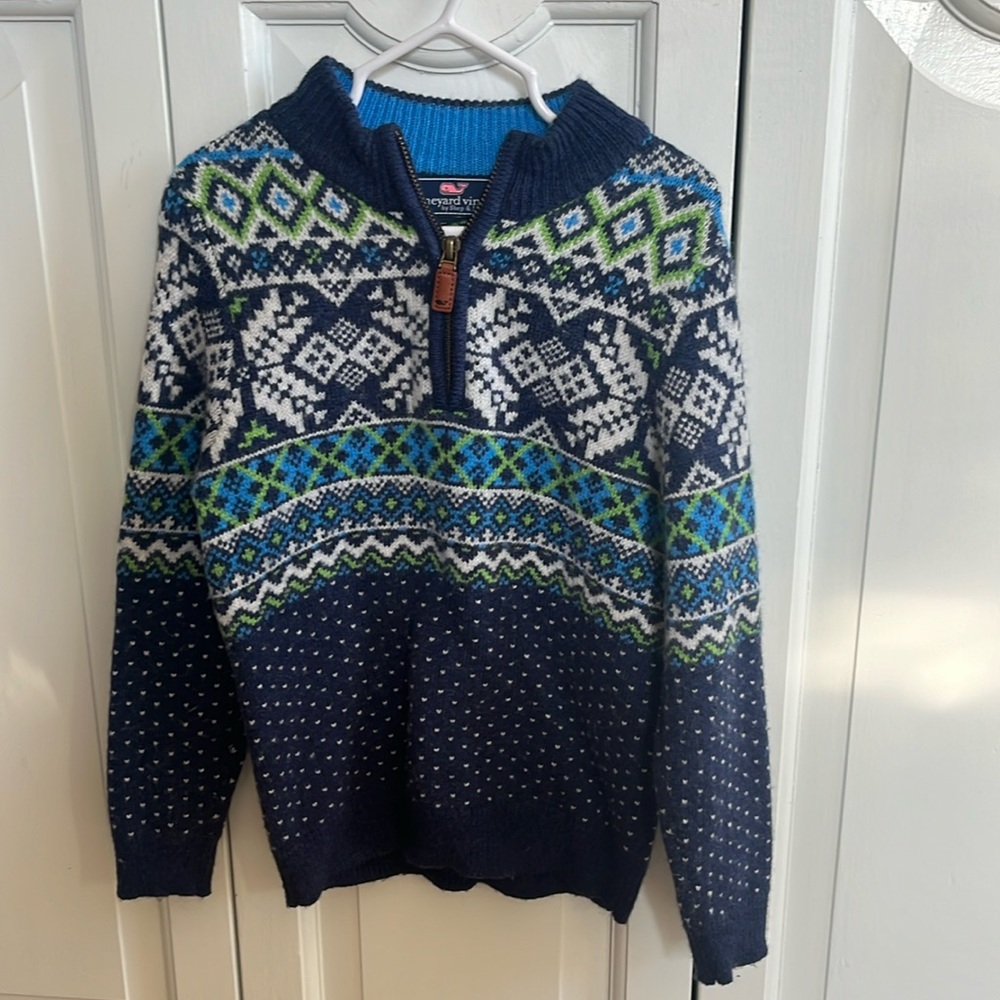 Quarter zip sweater.